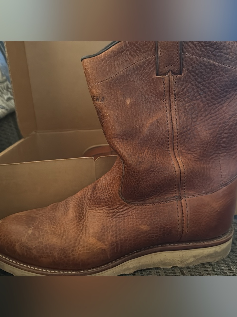 Chippewa Warlock Vibram Brown Leather Cowboy Work Boot